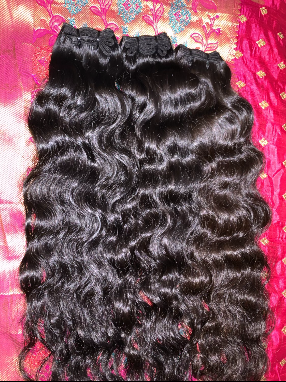 Glamorous  Curly Indian Temple Strands