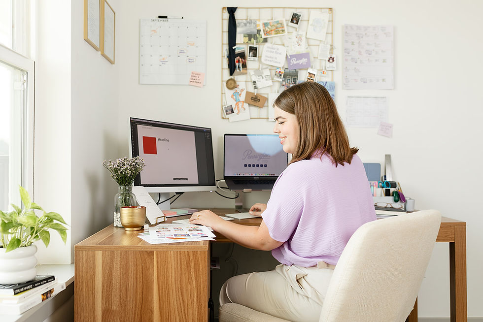 graphic designer allie pennington creating a brand for a huntsville small business