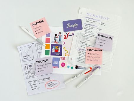 Brand strategy flatlay graphic designer