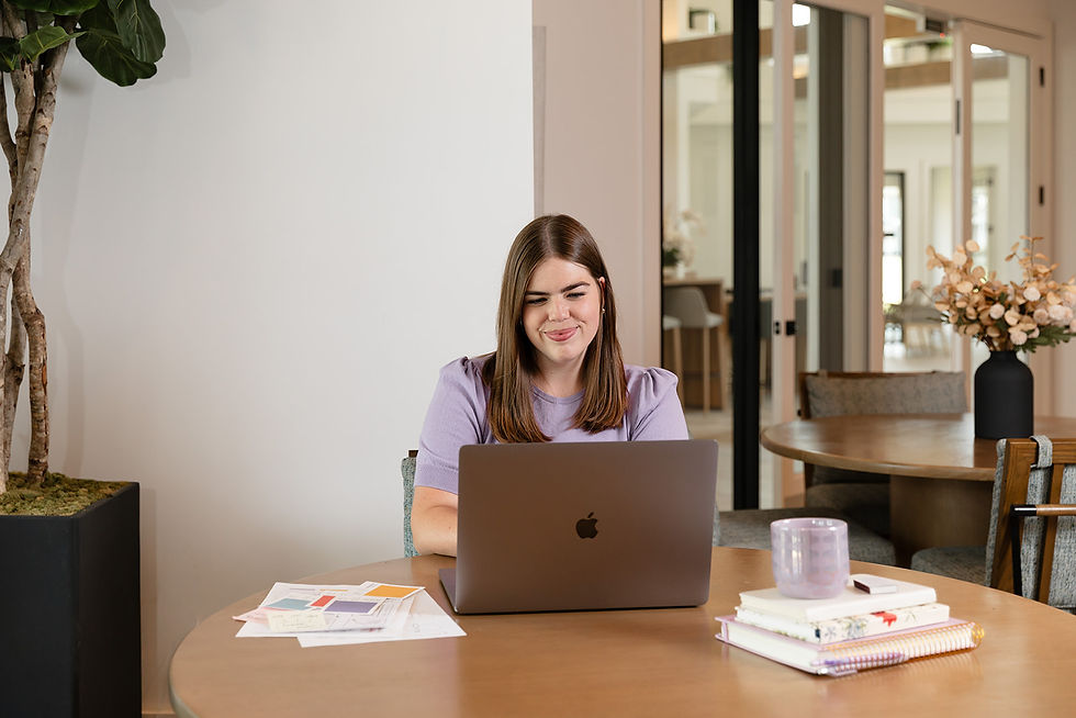 Allie pennington designing a brand for a huntsville small business