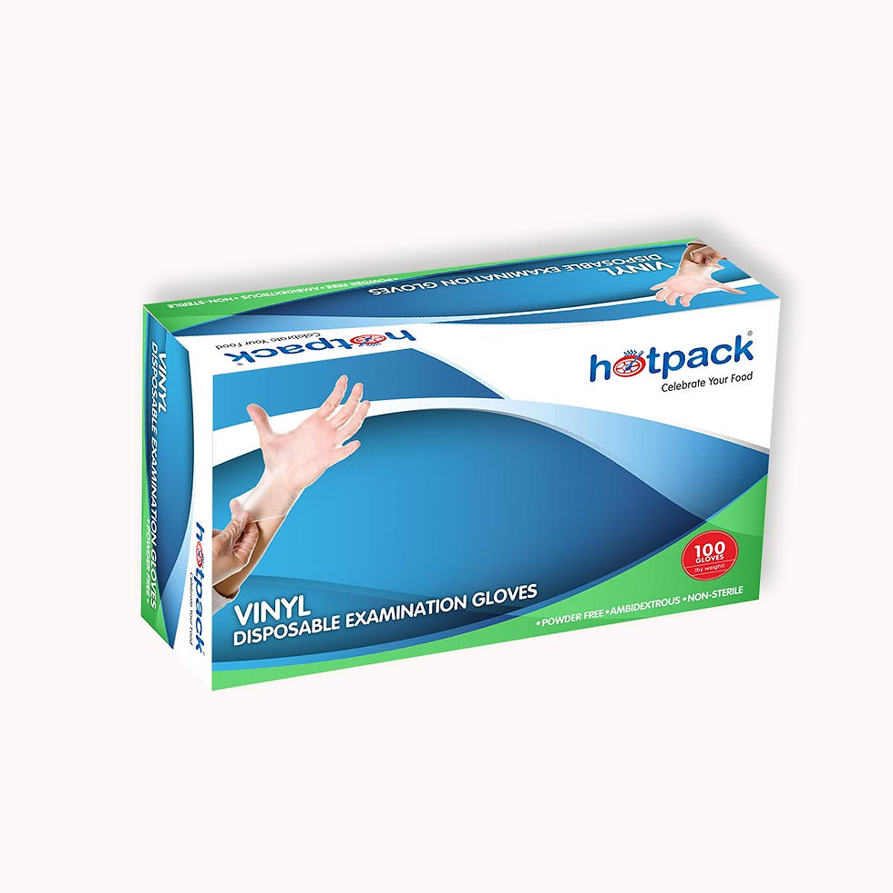 Hotpack-Powder free vinyl gloves  - large-100pcs