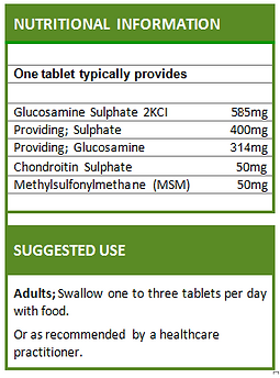 Jointamine Nutritional Information.png