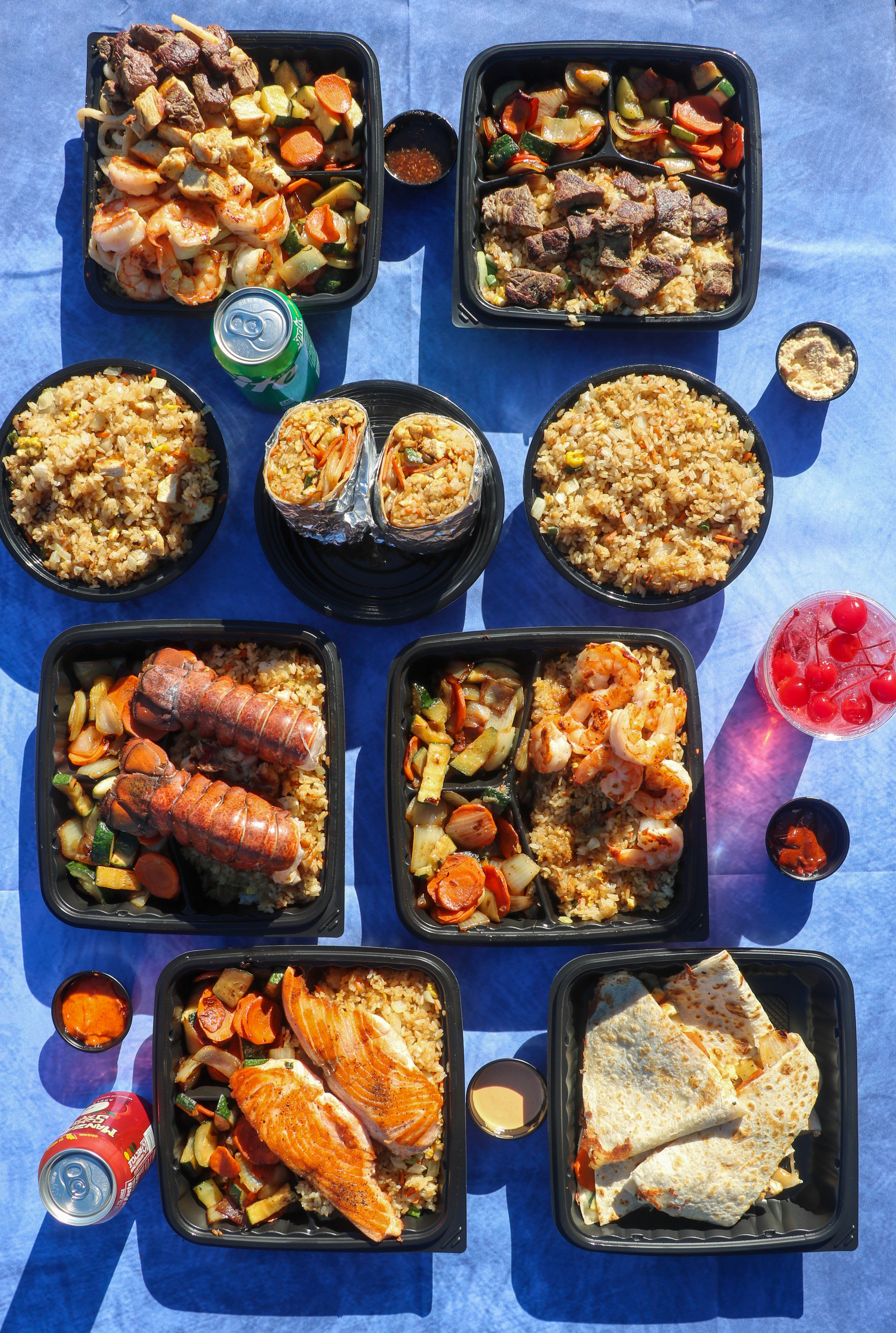 Arranged Food and Objects