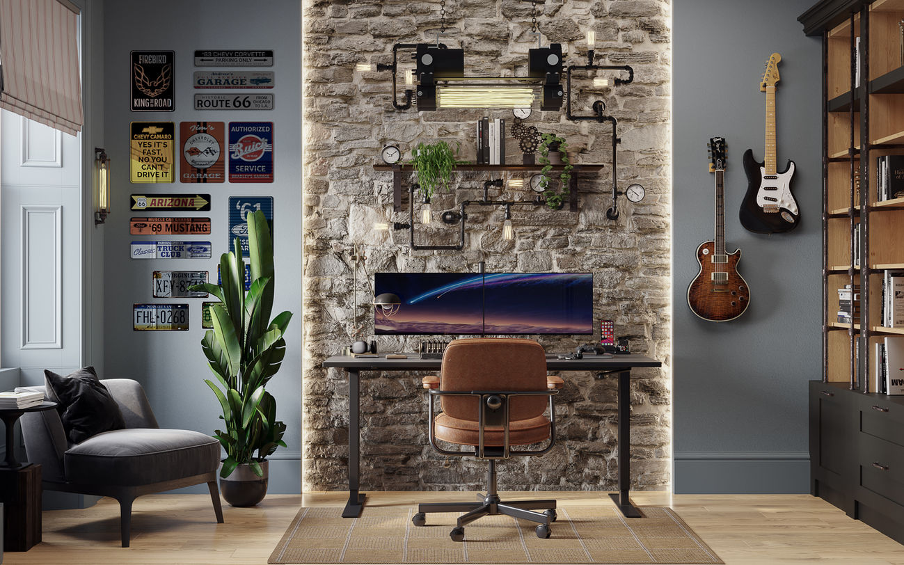 steam punk study home office