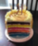 6 Layer Rainbow Drip Cake