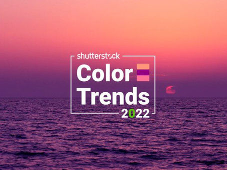 Tendência das cores de 2022 segundo Shutterstock