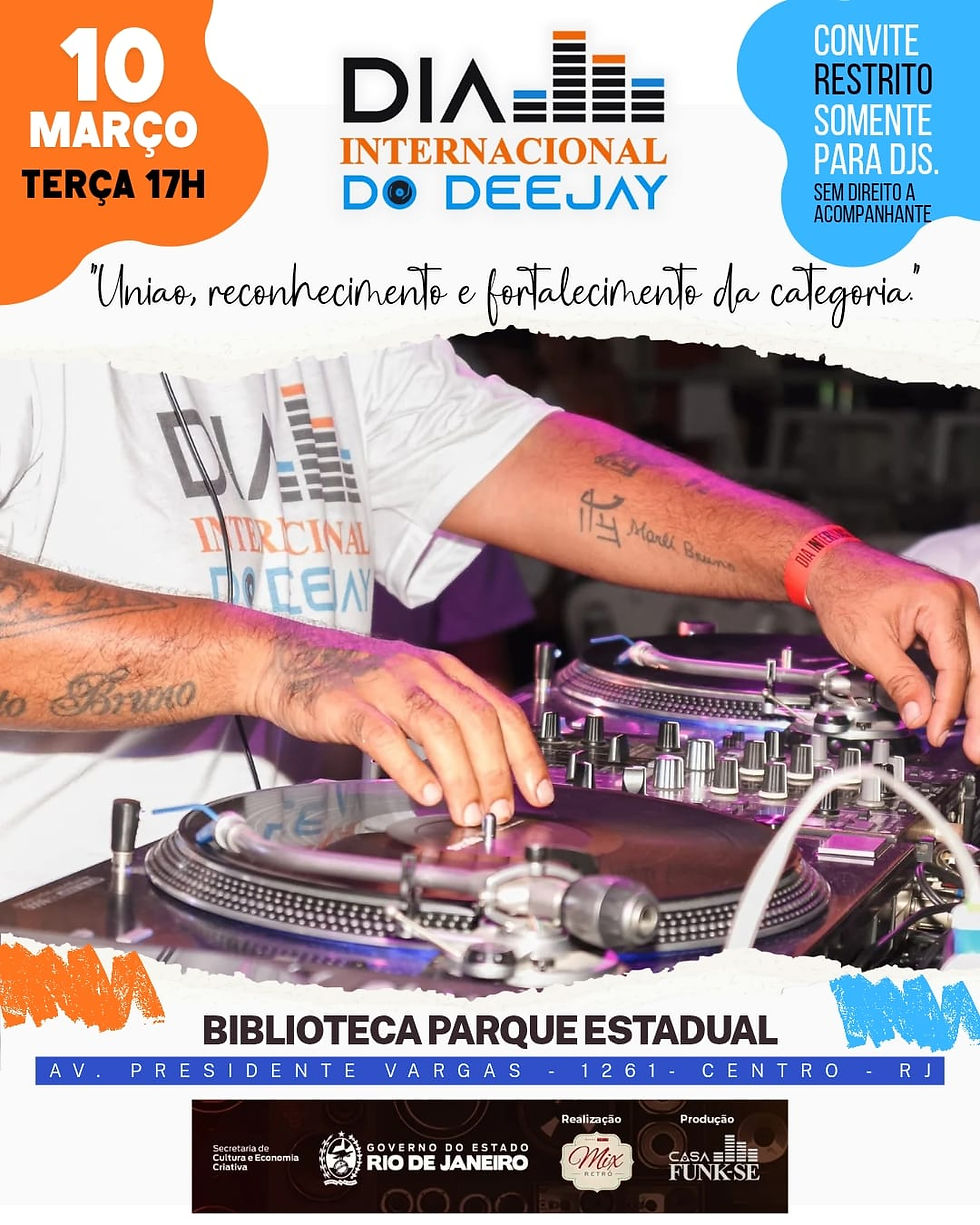 convite sobre o dia internacional do dj