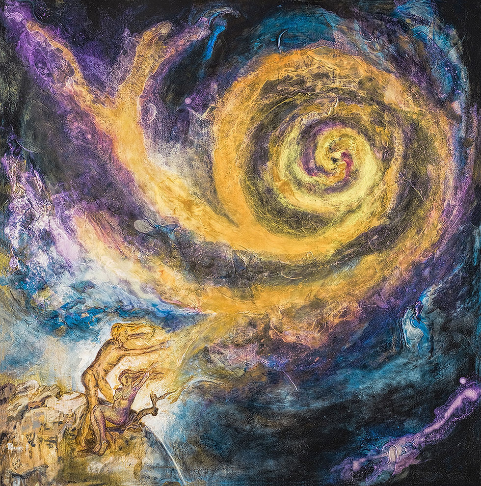 Black Hole II: We Will All Become One, Whether You Like It Or Not - Acrylic, 36” X 36”, framed