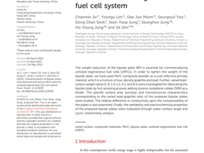 Characterization of bipolar plates manufactured with various Pb/C ratios for unitized regenerative f