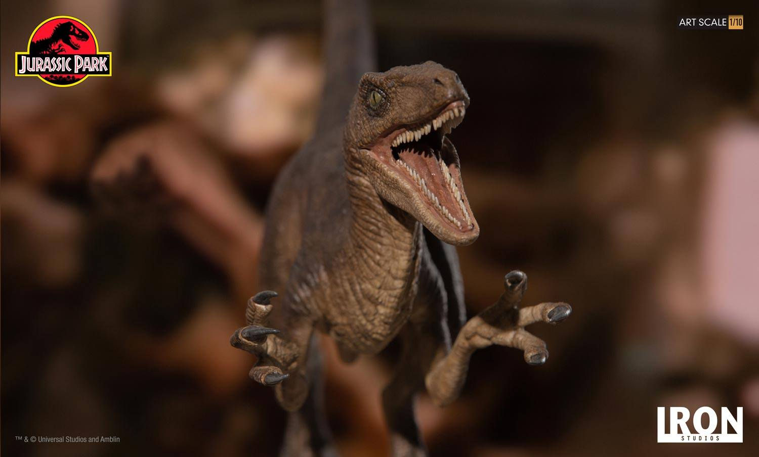 IRON STUDIOS 1/10 : JURASSIC PARK VELOCIRAPTOR ATTACK