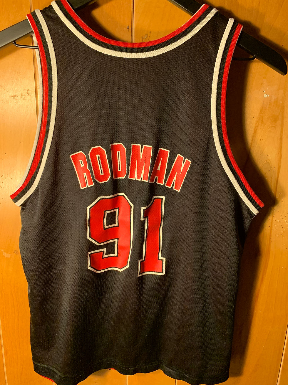 Thumbnail: VINTAGE CHICAGO BULLS DENNIS RODMAN REVERSIBLE CHAMPION JERSEY