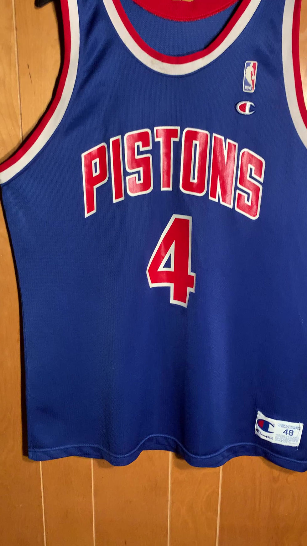 Thumbnail: VINTAGE DETROIT PISTONS JOE DUMARS CHAMPION JERSEY