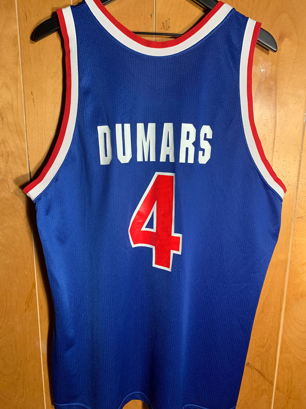 Thumbnail: VINTAGE DETROIT PISTONS JOE DUMARS CHAMPION JERSEY
