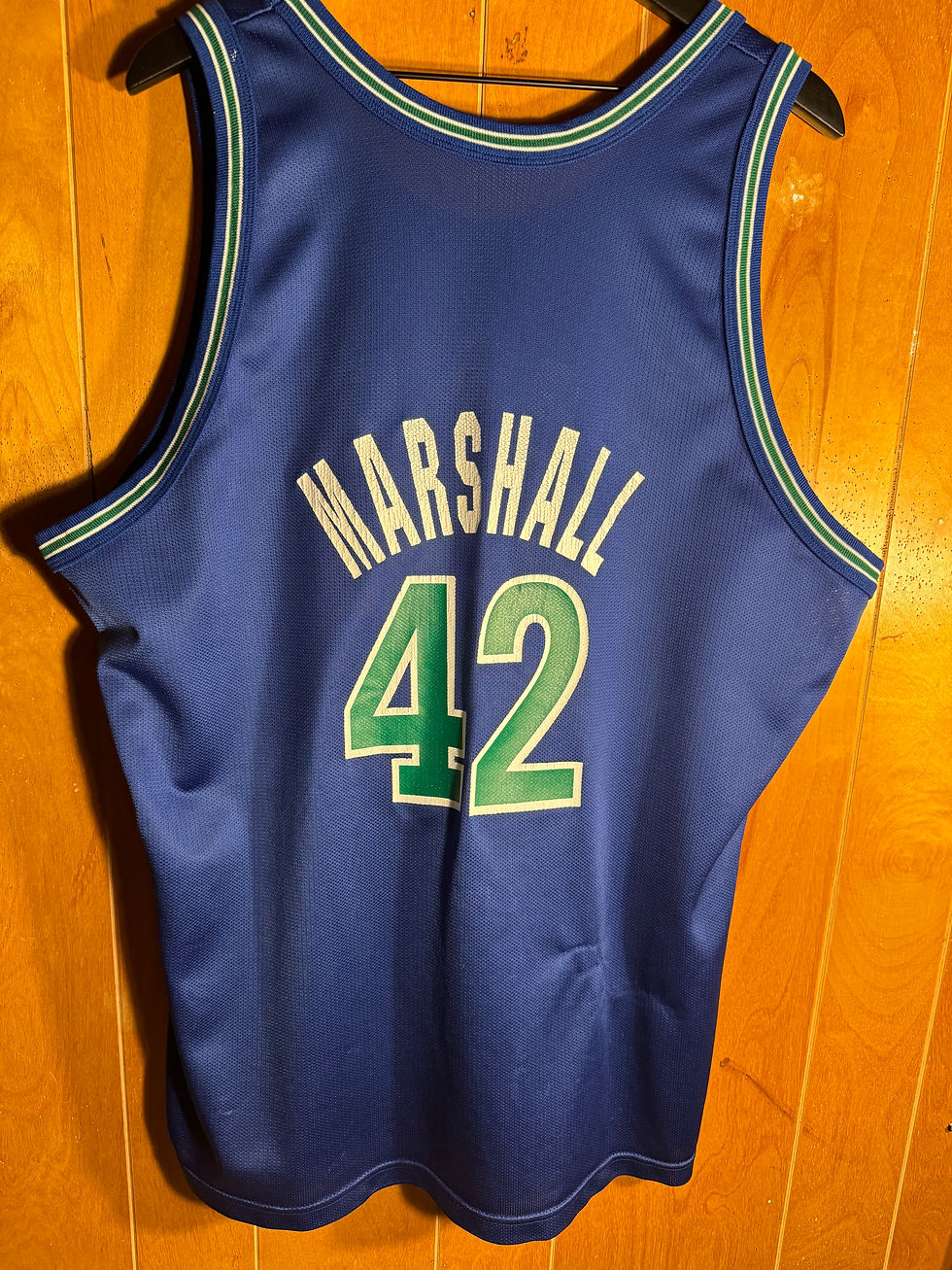 Thumbnail: VINTAGE MINNESOTA TIMBERWOLVES DONYELL MARSHALL CHAMPION JERSEY SIZE XL