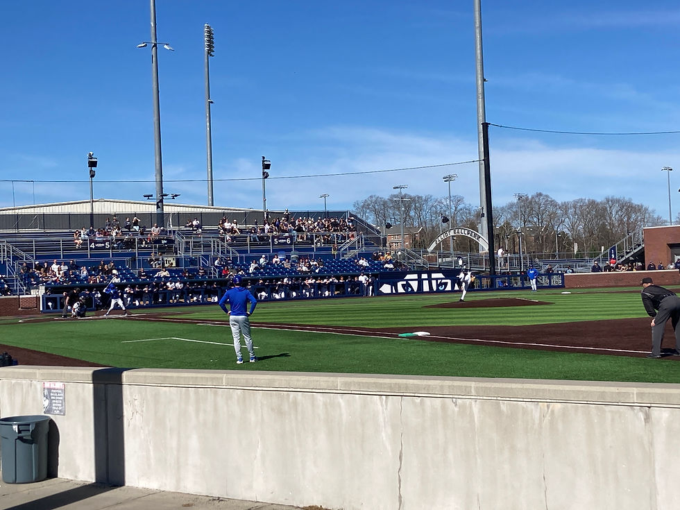 Game Action at Elliot Ballpark. Photo by Paul Baker, Stadium Journey.