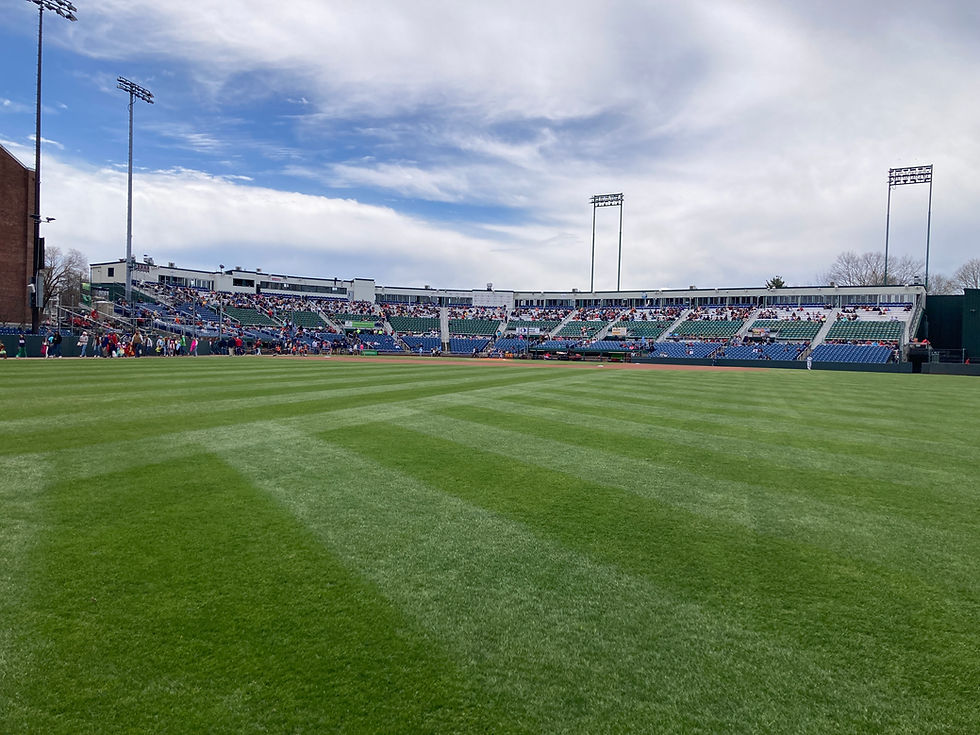 Hadlock Field Grandstand from Center Field. Photo by Paul Baker, Stadium Journey.