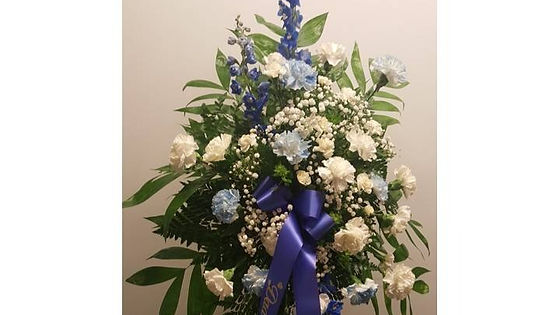 Sapphire Sendoff Standing Spray