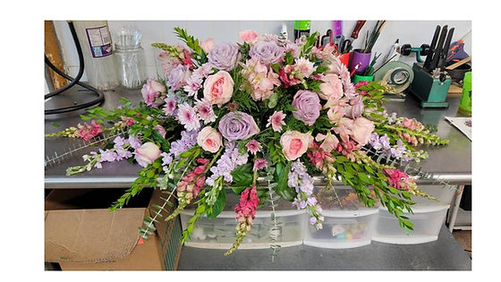 Pretty in Pink Casket Spray