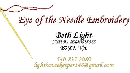 Eye of the Needle Embroidery
