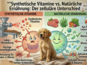 Synthetische Vitamine im Hundefutter: Warum künstlich nicht gleich gesund ist