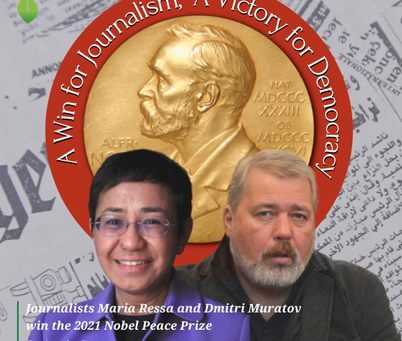 Journalists Maria Ressa and Dmitri Muratov Win the 2021 Nobel Peace Prize