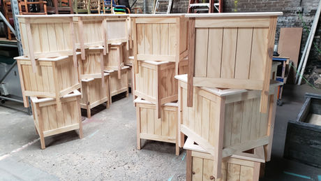 Planter Boxes - raw wood
