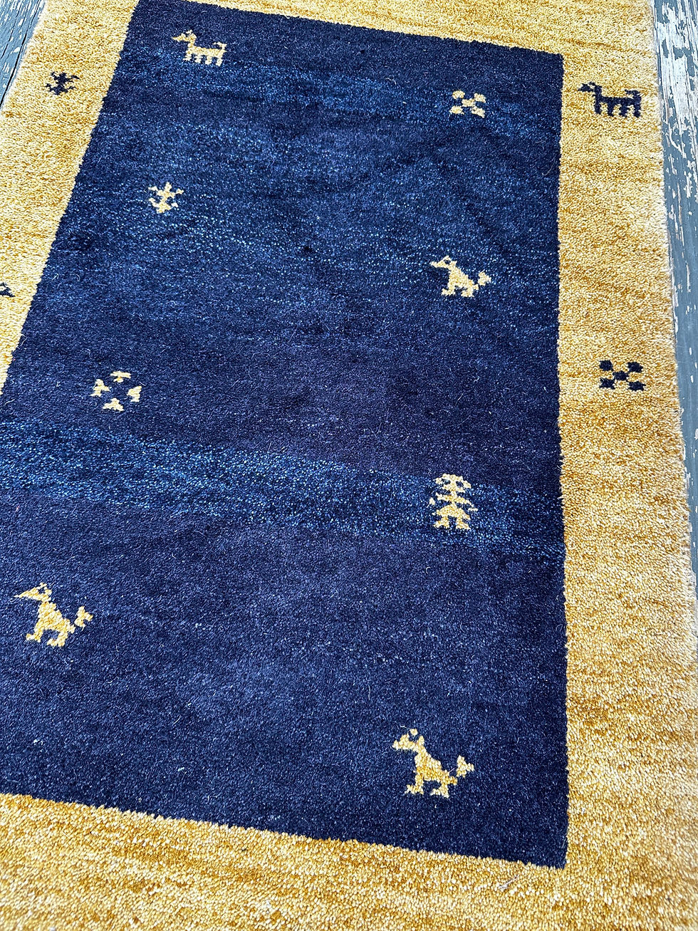 Thumbnail: Vintage Handmade Persian Gabbeh Accent Rug
