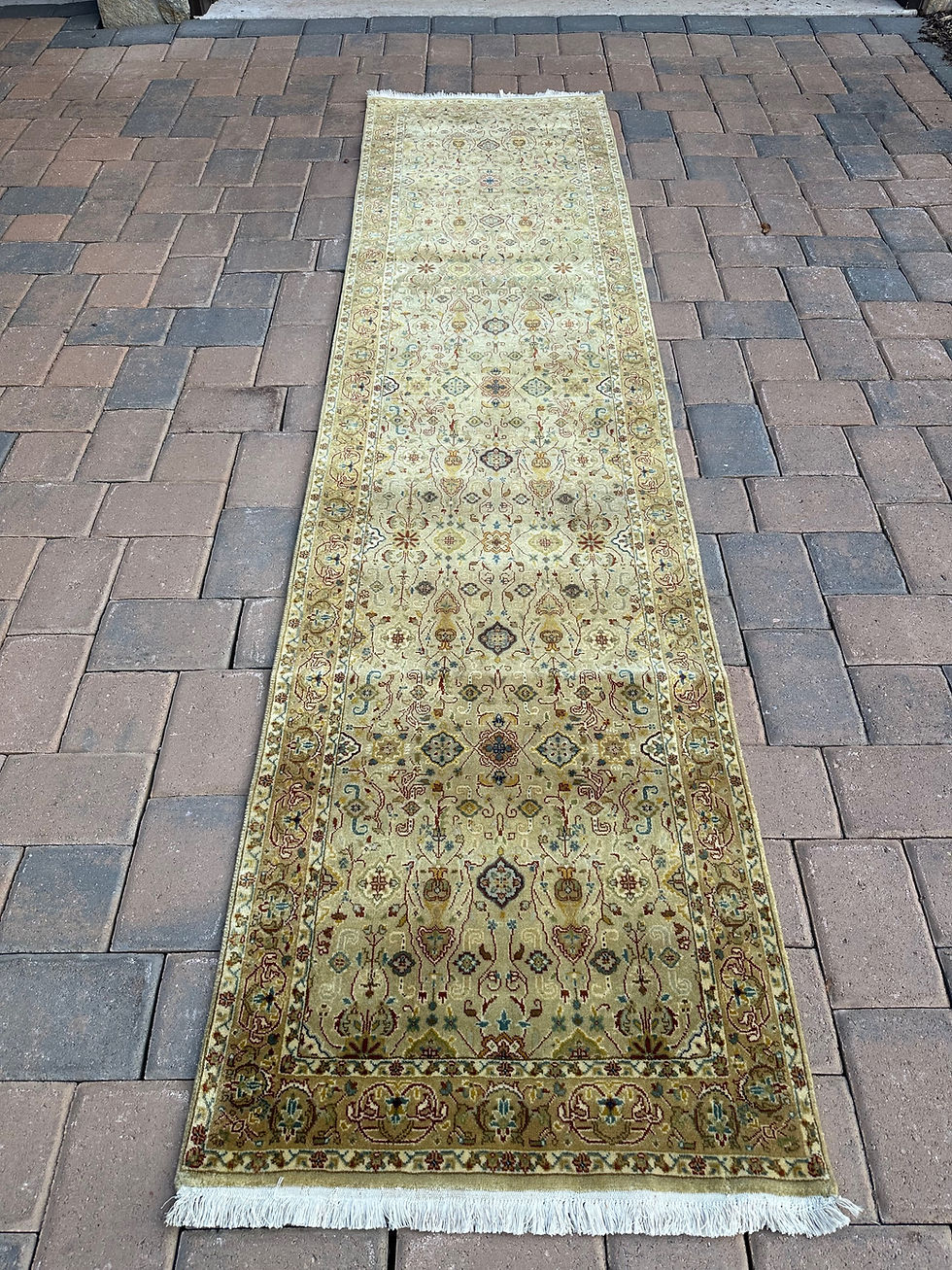 Thumbnail: Handmade Brand New Indian Floral Runner, Contemporary Allover Design