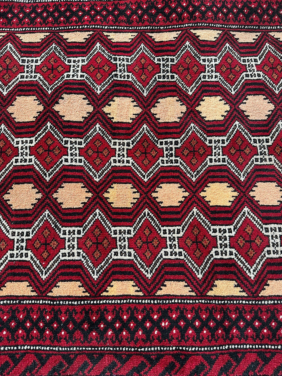 Thumbnail: Vintage Handmade Persian Baluch Accent Rug/Runner, Minor Distress