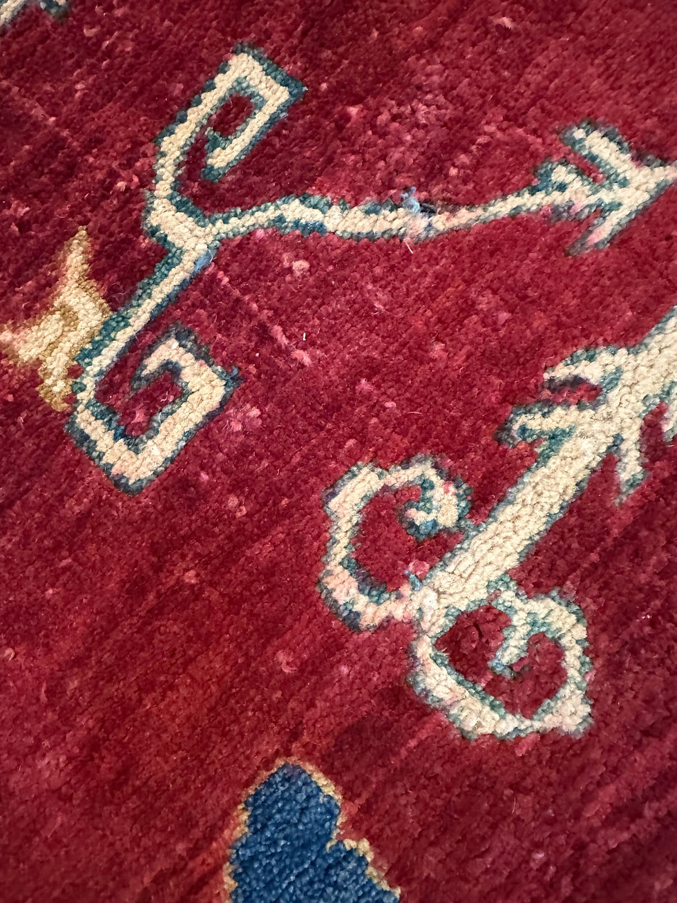 Thumbnail: Handmade Vintage Afghan Kazakh, Light Distress