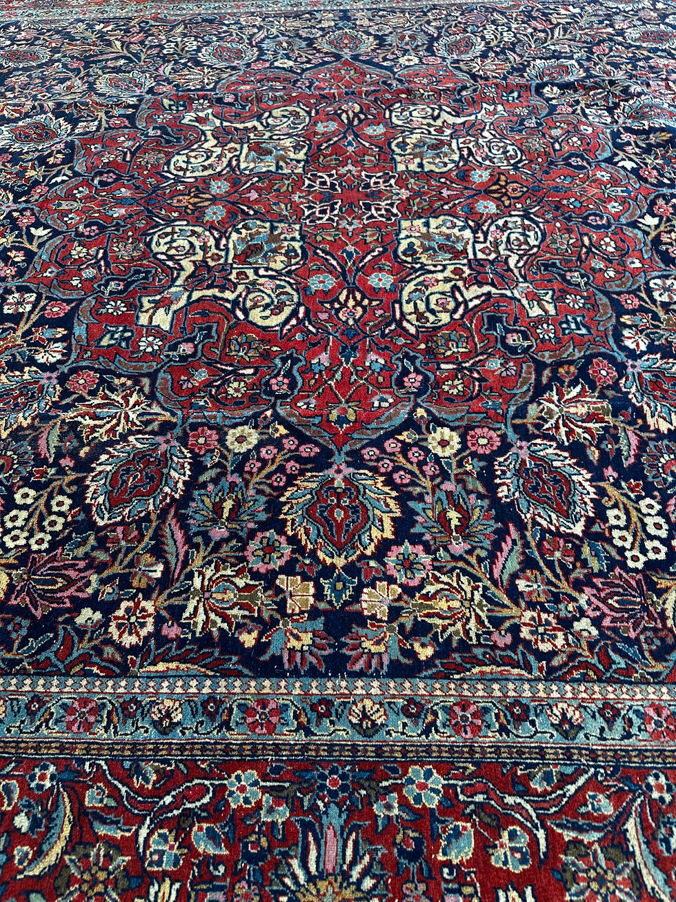 Thumbnail: Rare Antique Handmade Persian Kashan Dabir
