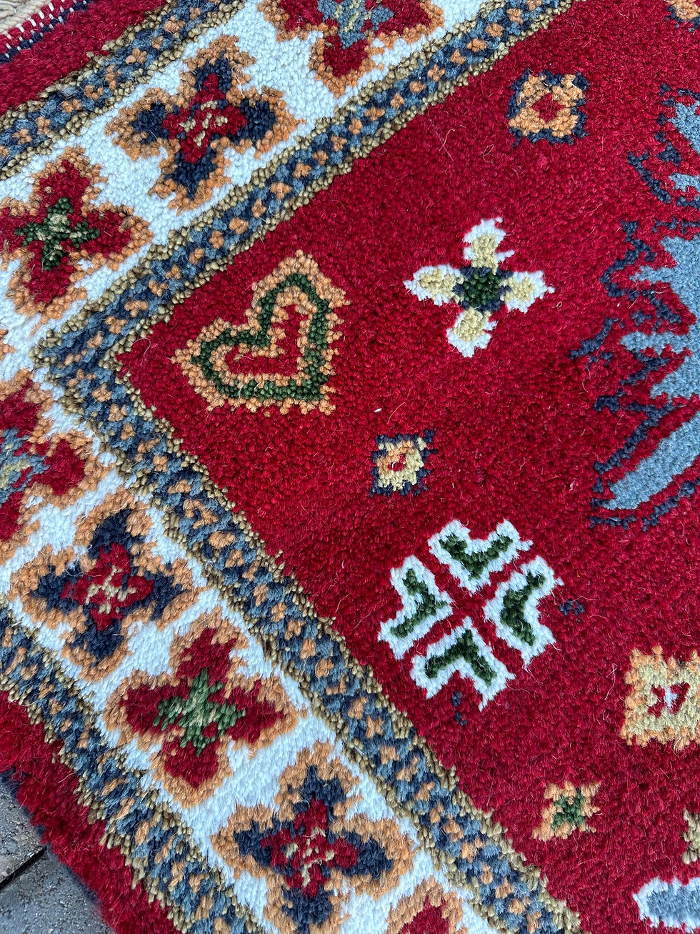 Thumbnail: Handmade Brand New Indian Runner, Geometric Kazakh Design