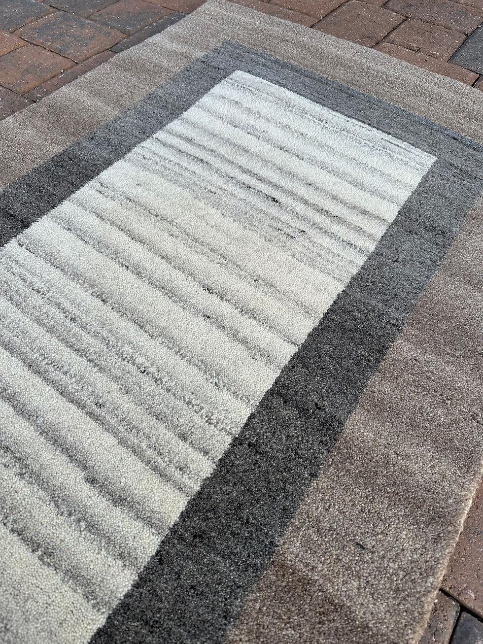 Thumbnail: Handmade New Indian Accent Rug, Persian Gabbeh Design (Also sold as pair)