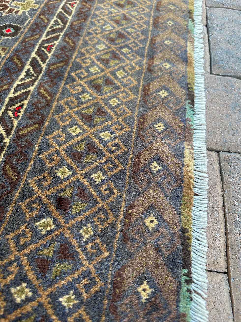 Thumbnail: Handmade Pakistani Baluch Tribal Accent Rug