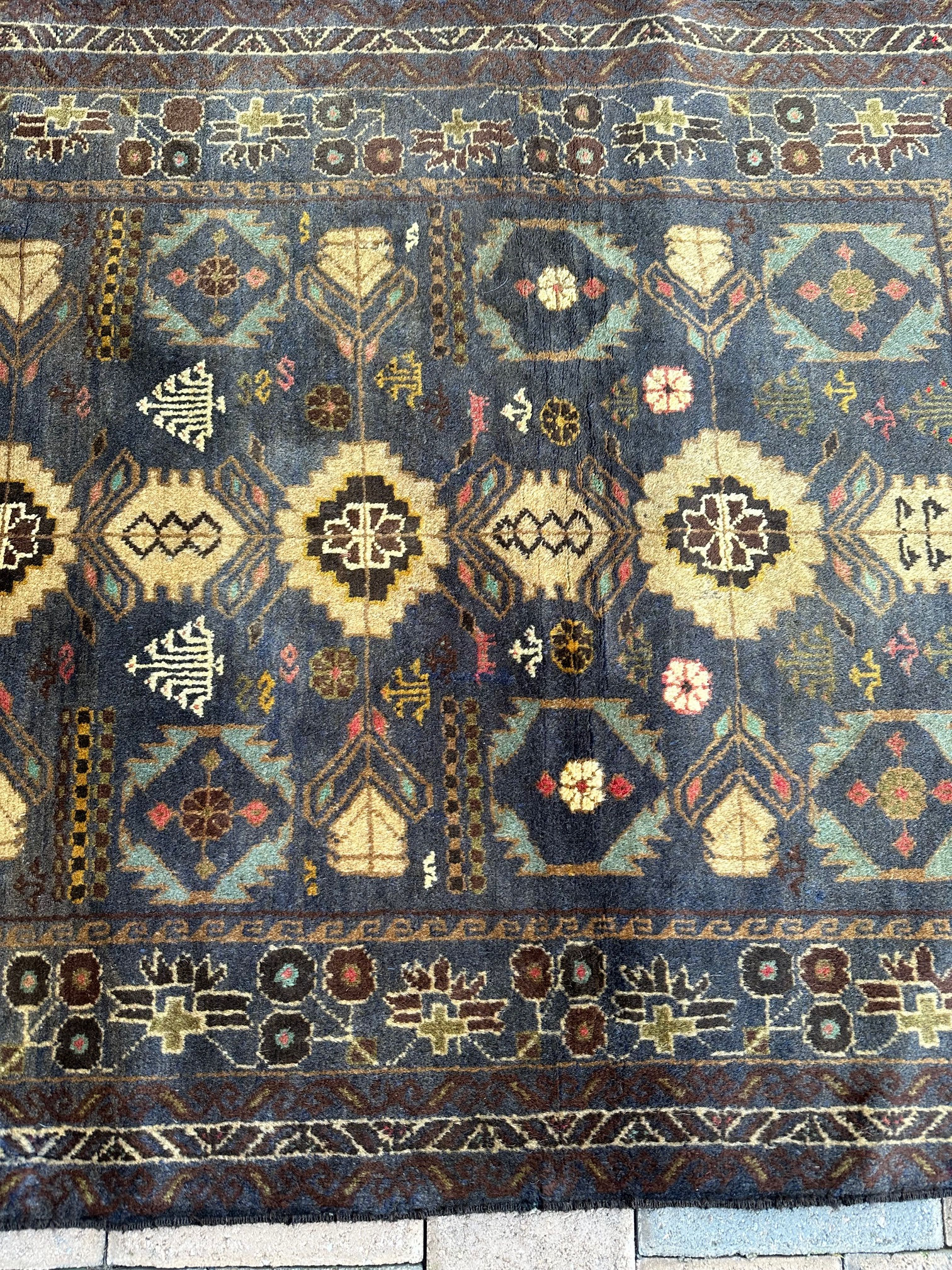 Handmade Pakistani Baluch Tribal Accent Rug