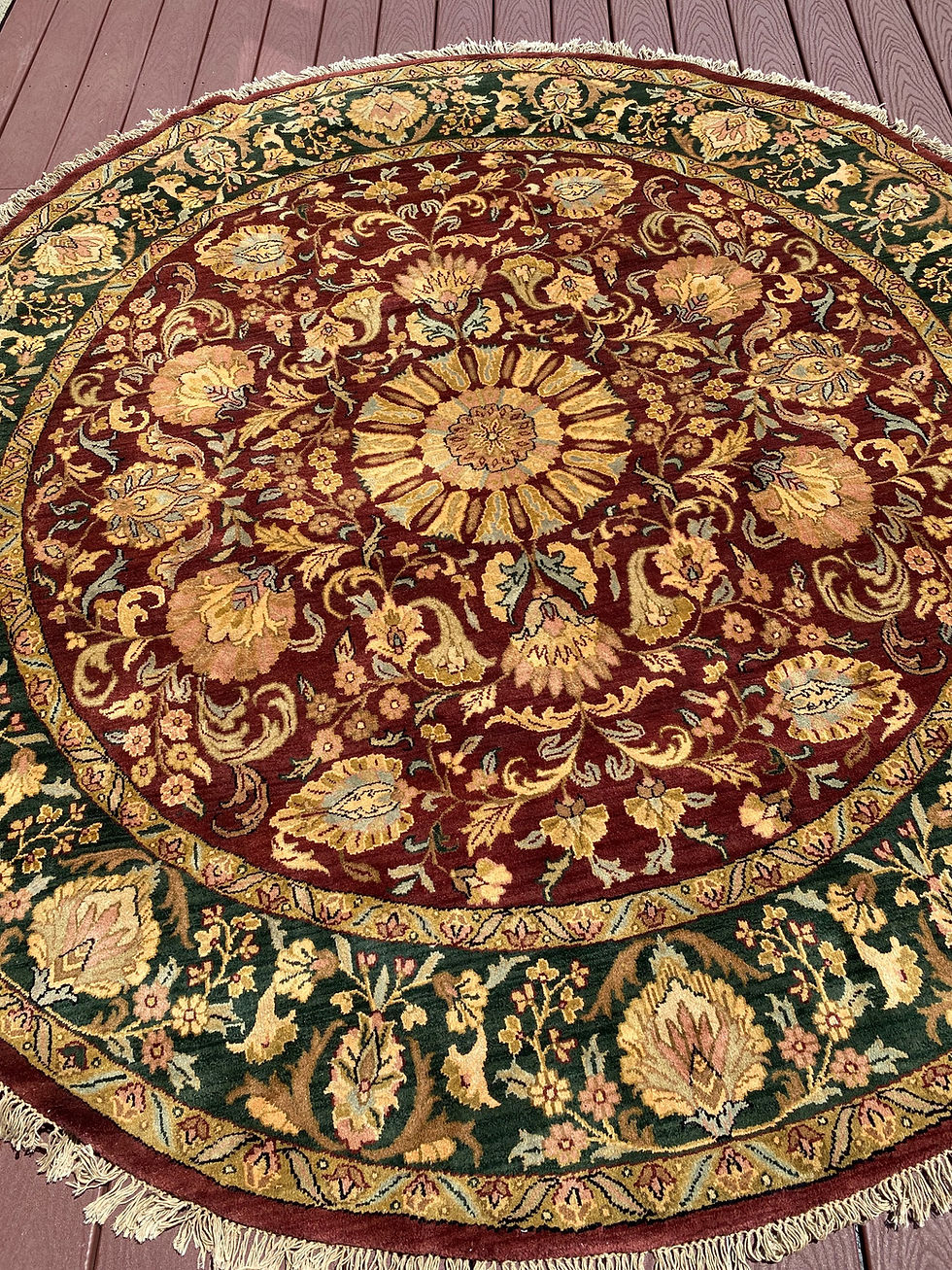 Thumbnail: Indian Mashad Round Rug