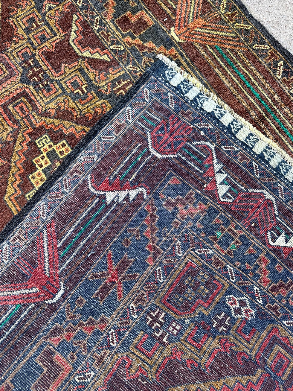 Thumbnail: Handmade Fine Quality Pakistani Baluch Accent Rug, Rustic Colors