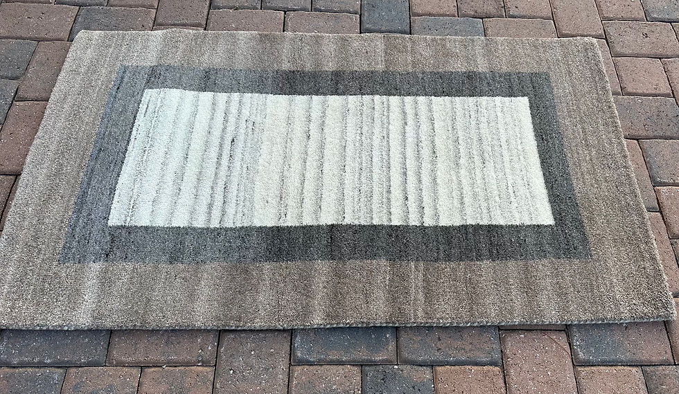 Thumbnail: Handmade New Indian Accent Rug, Persian Gabbeh Design (Also sold as pair)