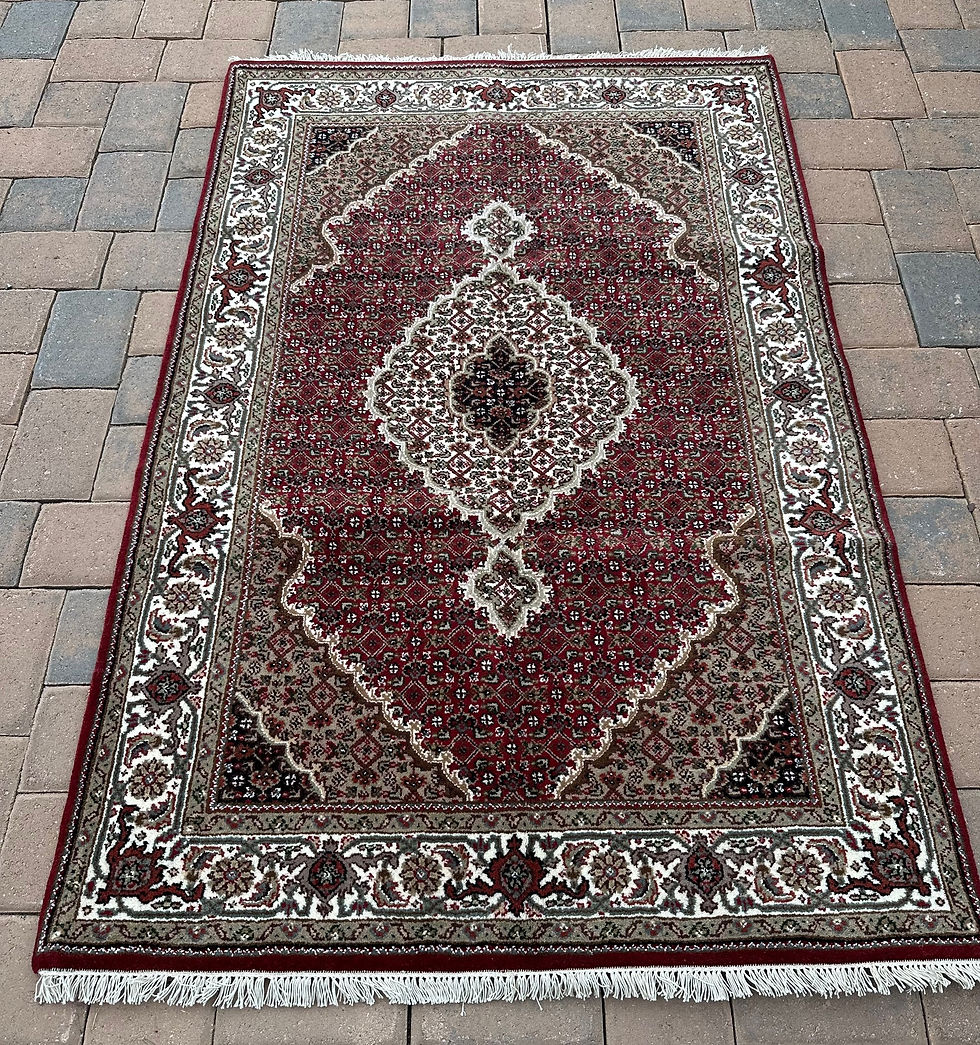 Thumbnail: Handmade Brand New Indian Accent Rug, Persian Tabriz Design