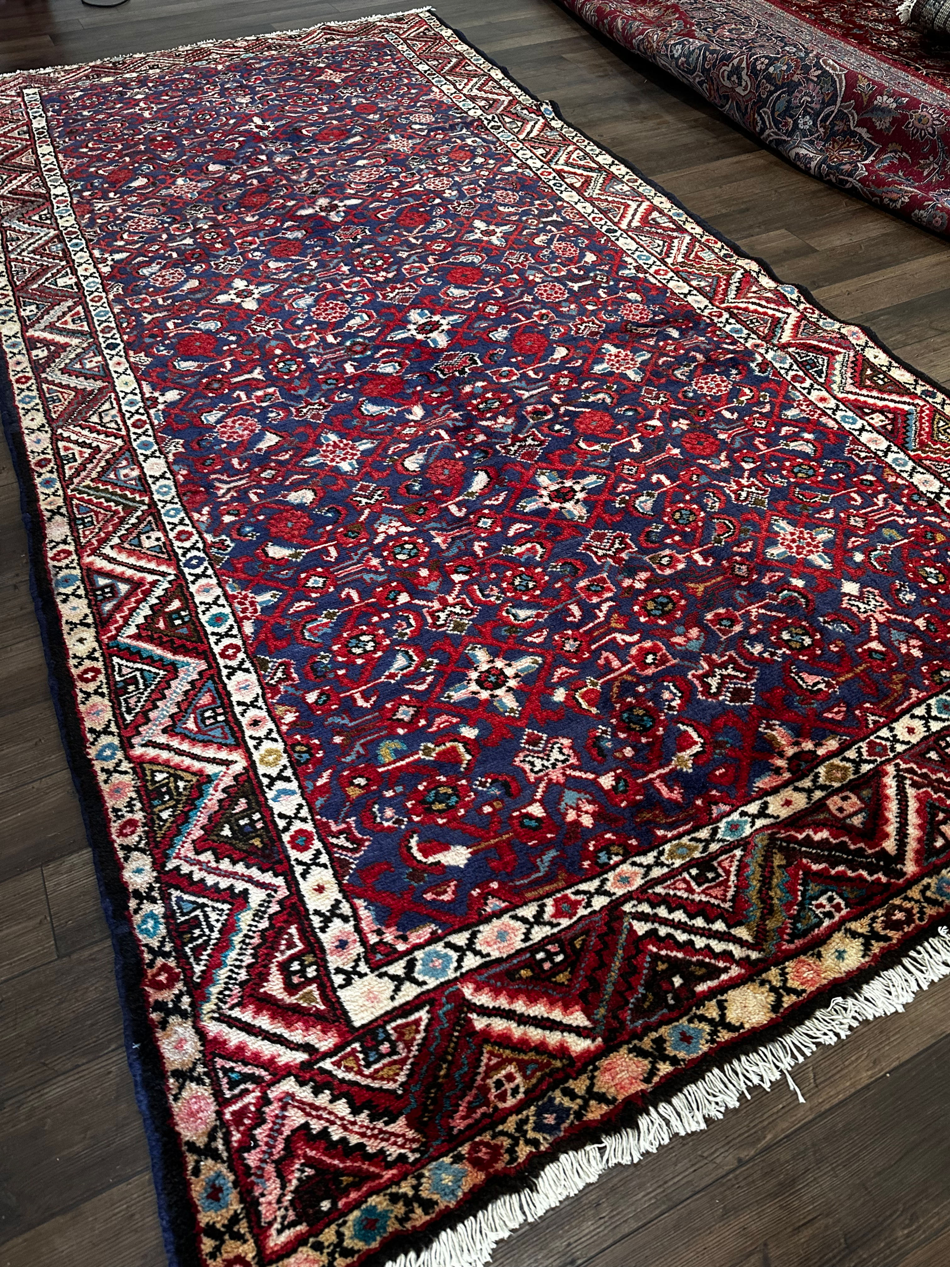 Vintage Handmade Persian Hosseinabad Gallery Size Runner