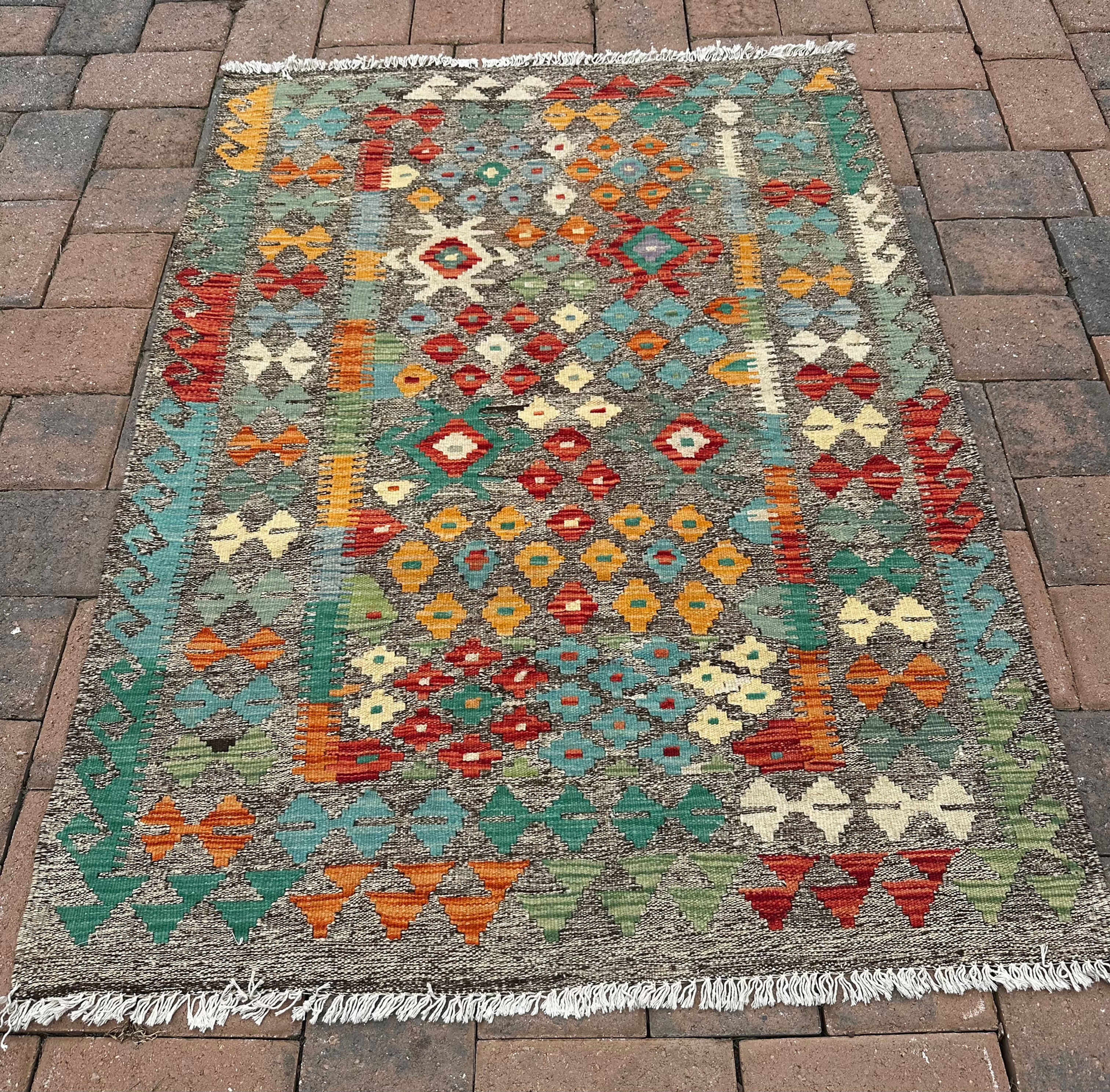 Handmade Brand New Colorful Kilim Accent Rug