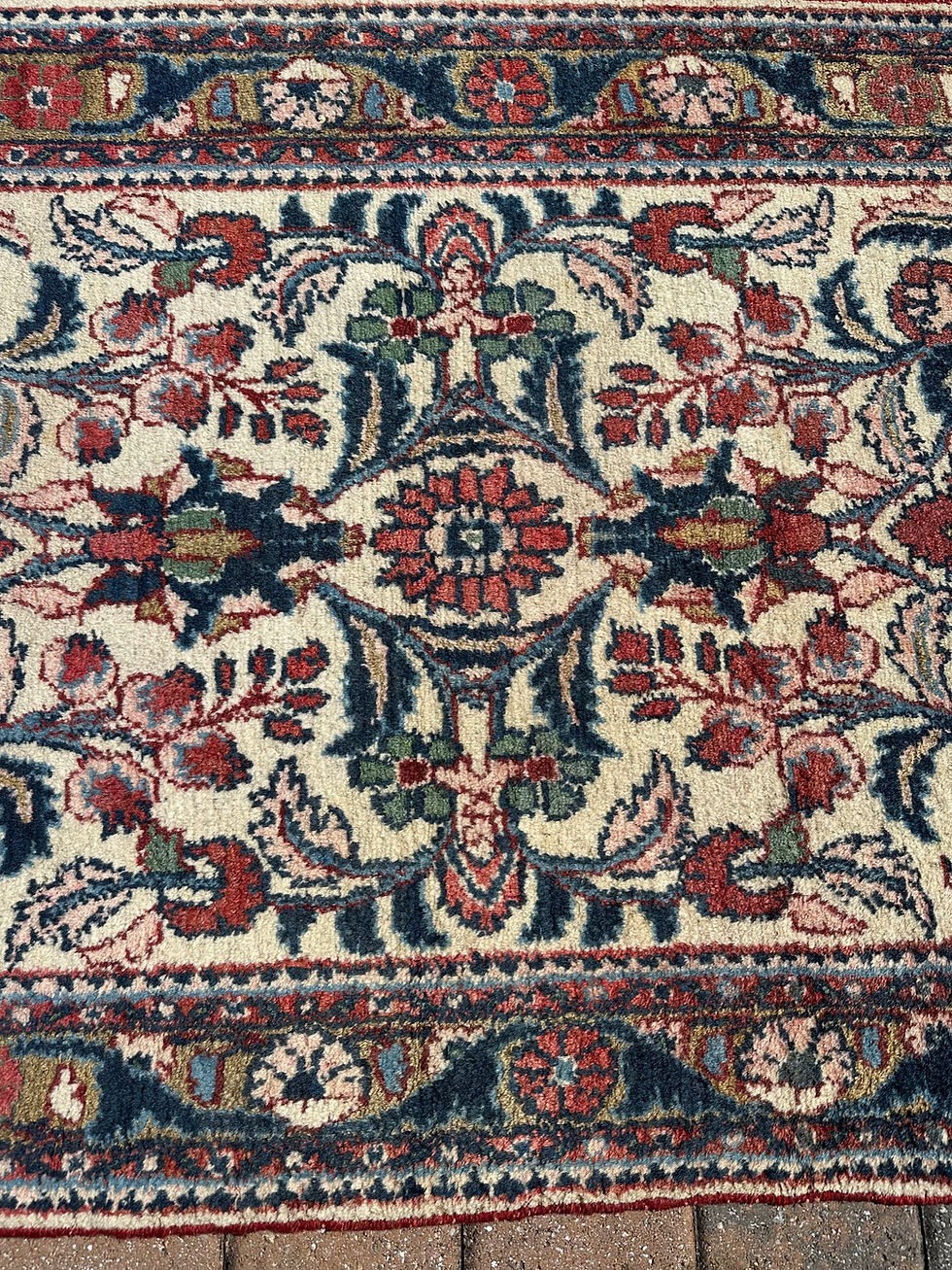Thumbnail: Vintage Handmade Persian Sarough Lilihan Runner