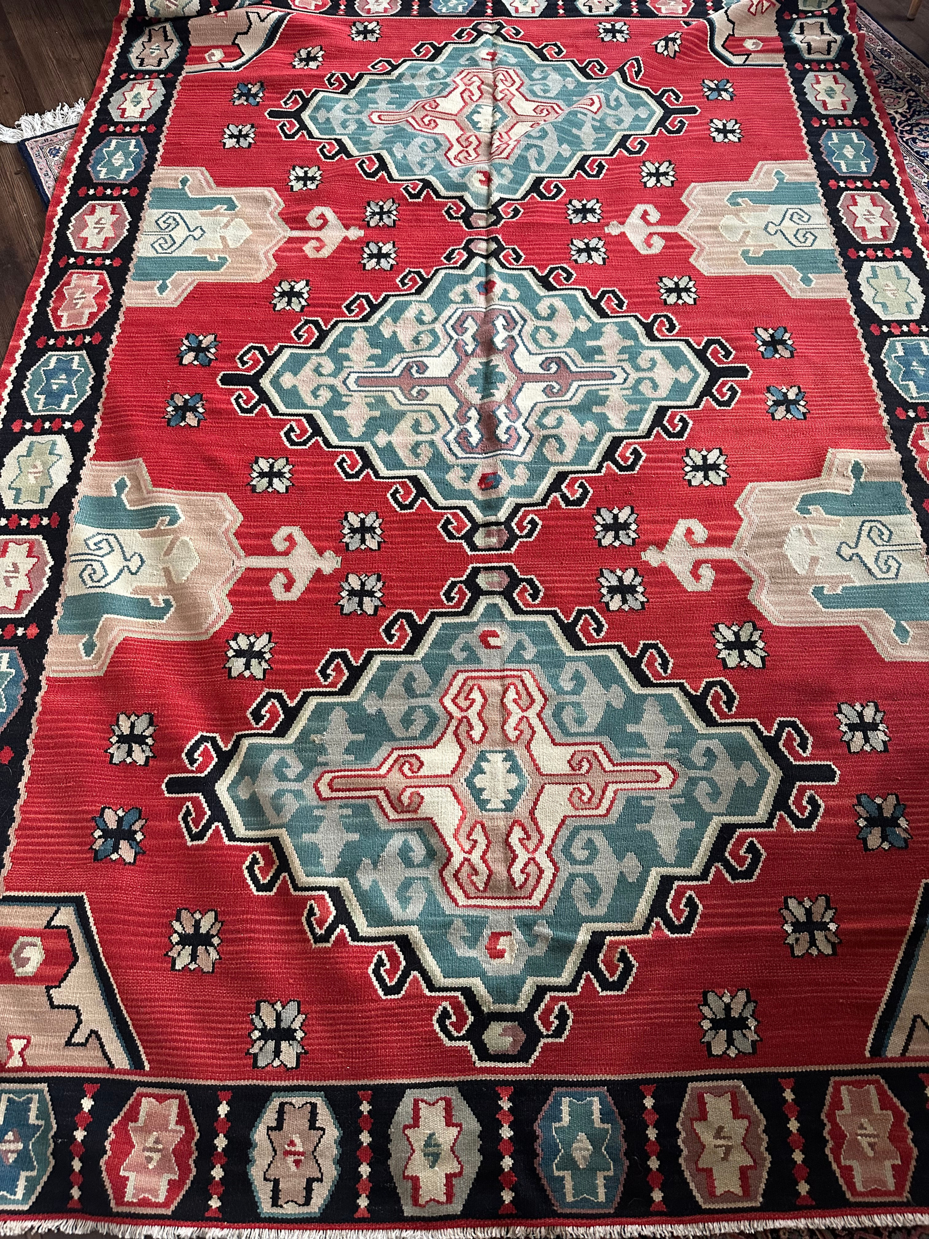 Vintage Persian Bessarabian Kilim