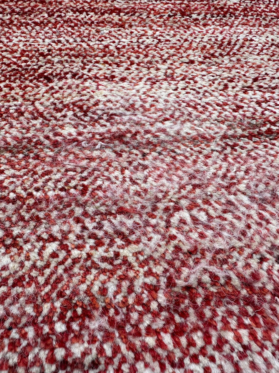 Thumbnail: Handmade Persian Gabbeh Runner, Allover Small Check Design, Light Distress