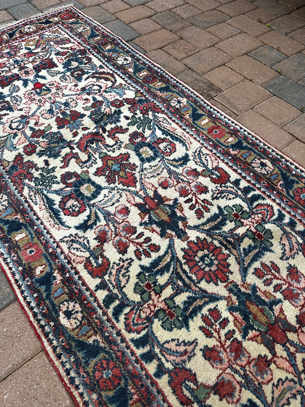 Thumbnail: Vintage Handmade Persian Sarough Lilihan Runner