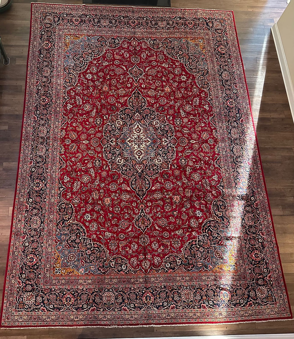 Thumbnail: Top Quality Vintage Handmade Red Persian Kashan, Mint Condition