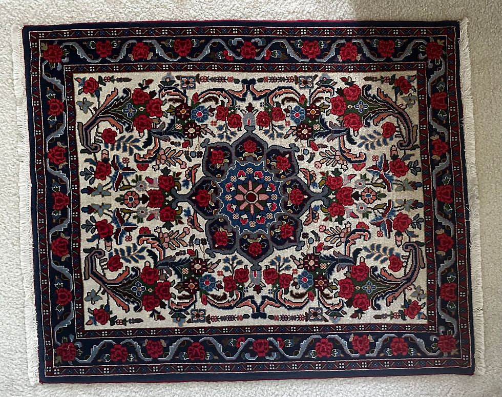 Thumbnail: Handmade Top Quality Vintage Bidjar Accent Rug