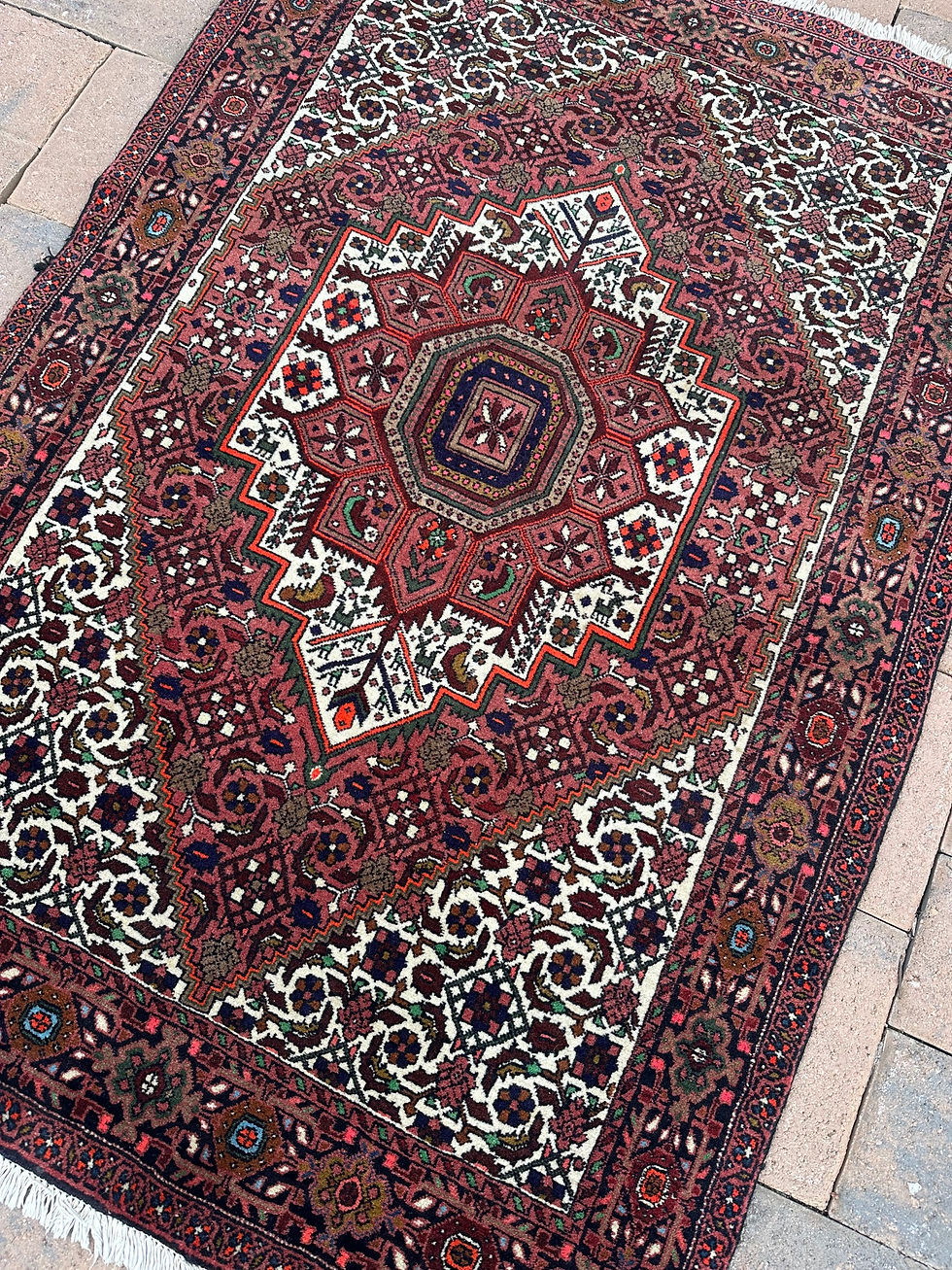 Thumbnail: Handmade Vintage Persian Tabriz Accent Rug