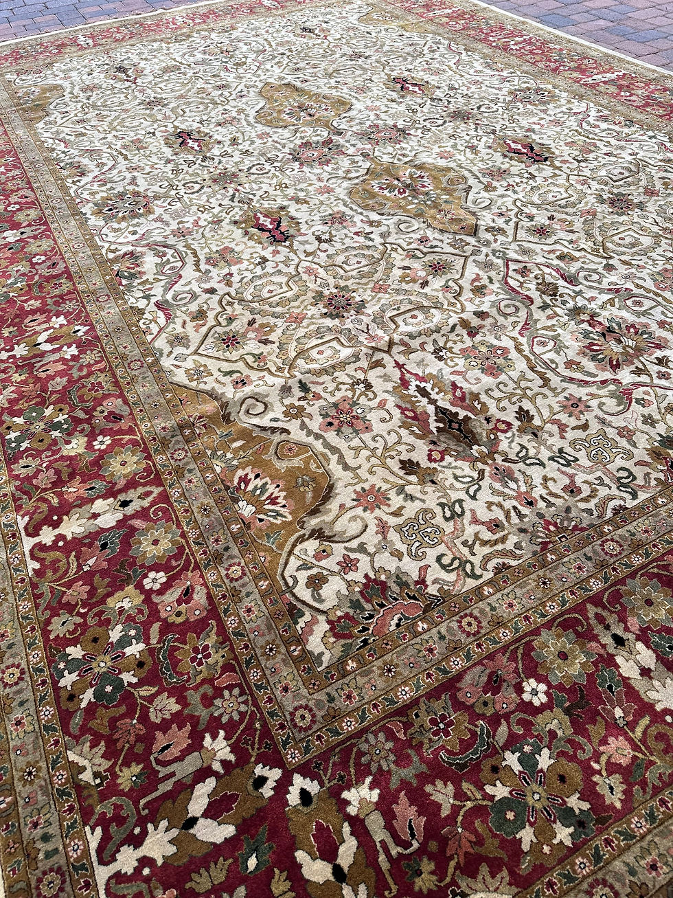 Thumbnail: Handmade New Palace Size Indian Rug, Persian Serapi Design