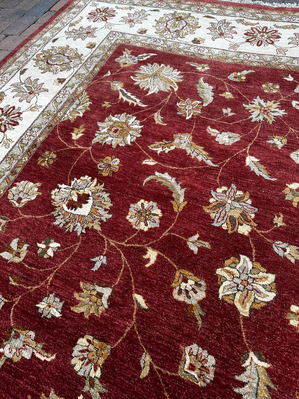 Thumbnail: New Handmade Afghan Rug, Allover Floral Design